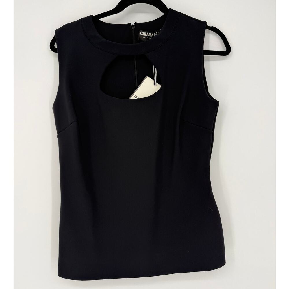 Chiara Boni black Cutout Sleeveless Blouse